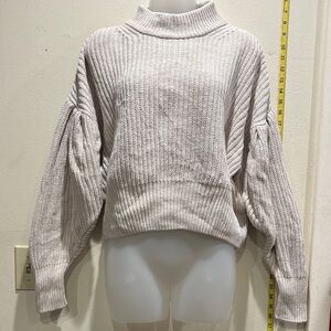 H&M Light Beige Cowl Neck Sweater
